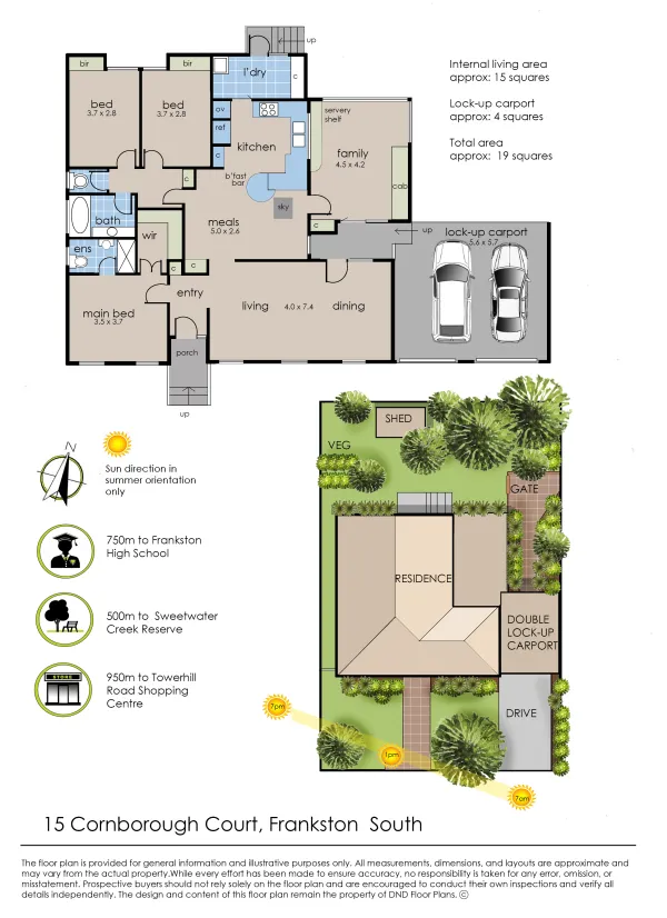 Floorplan 1 of 15 Cornborough Court, Frankston South VIC 3199