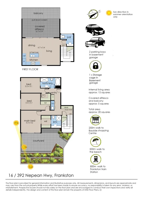 Floorplan 1 of 16/392 Nepean Highway, Frankston VIC 3199