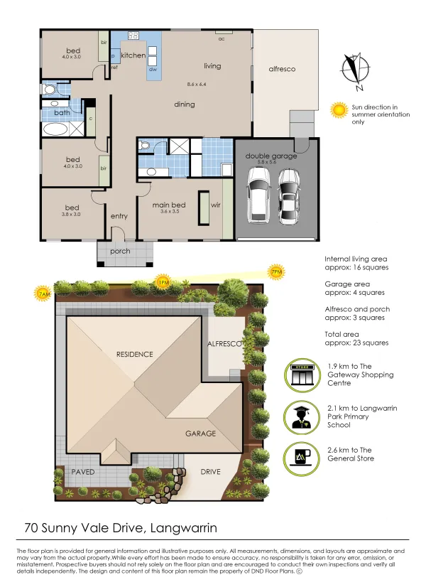 Floorplan 1 of 70 Sunny Vale Drive, Langwarrin VIC 3910