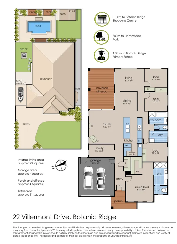 Floorplan 1 of 22 Villermont Drive, Botanic Ridge VIC 3977